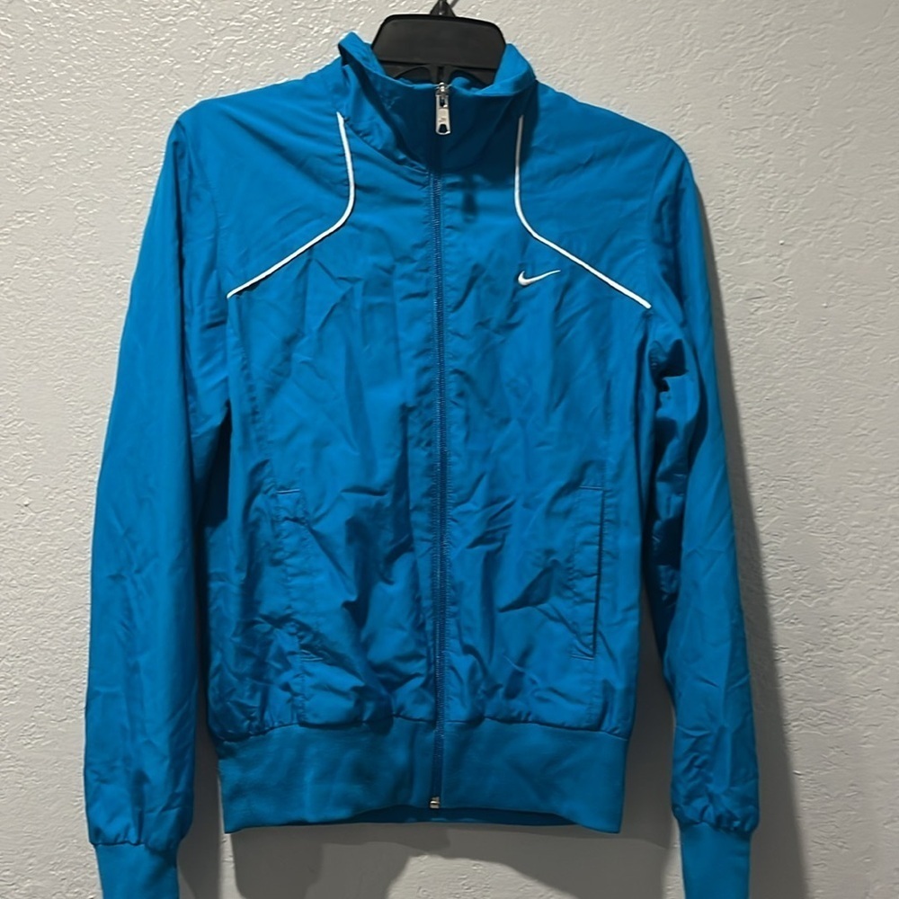 Nike Blue Windbreaker Jacket Athletic Vintage Style Sz S - Picture 2 of 9
